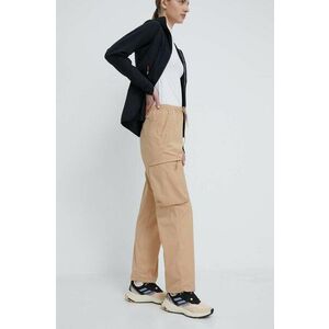 Columbia pantaloni de exterior Boundless Trek Cargo culoarea bej, drept, high waist, 2073011 imagine