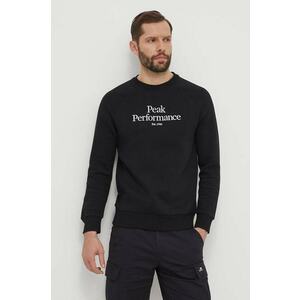 Peak Performance bluza barbati, culoarea negru, cu imprimeu imagine