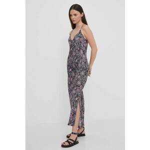 Pepe Jeans rochie culoarea gri, maxi, mulată imagine