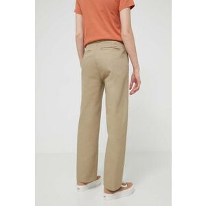 Dickies pantaloni ELIZAVILLE REC femei, culoarea verde, drept, high waist, DK0A4XKB imagine