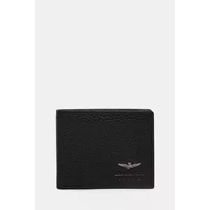 Aeronautica Militare portofel de piele barbati, culoarea negru imagine