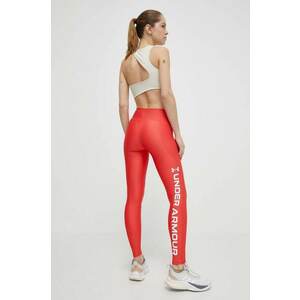 Under Armour leggins de antrenament Armour Branded culoarea rosu, cu imprimeu imagine