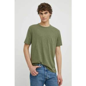 Marc O'Polo tricou din bumbac culoarea verde, neted imagine