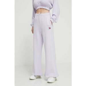 Tommy Jeans pantaloni de trening culoarea violet, uni DW0DW17312 imagine