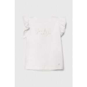 zippy bluza bebe culoarea alb, neted imagine