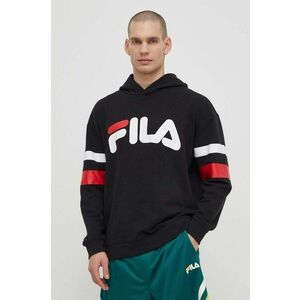 Fila bluza Luohe barbati, culoarea negru, cu glugă, cu imprimeu, FAM0675 imagine