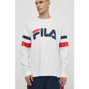 Fila longsleeve din bumbac Luohe culoarea alb, cu imprimeu, FAM0669 imagine