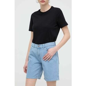 Dickies pantaloni scurti jeans HERNDON SHORT W femei, neted, high waist, DK0A4YSG imagine