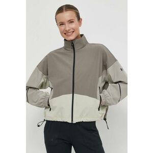Under Armour jacheta de antrenament Unstoppable culoarea bej, de tranzitie, oversize, 1374889 imagine