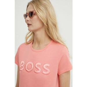 BOSS tricou din bumbac femei, culoarea violet 50514967 imagine
