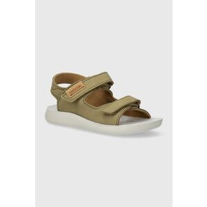 Geox sandale din năbuc pentru copii SANDAL LIGHTFLOPPY culoarea verde imagine
