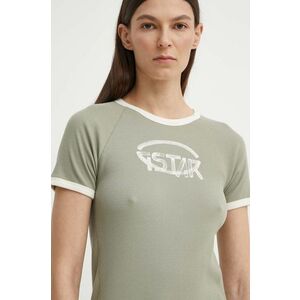 G-Star tricou din bumbac femei, culoarea verde imagine