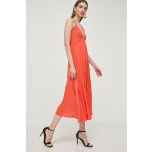 Silvian Heach rochie culoarea portocaliu, midi, evazată imagine