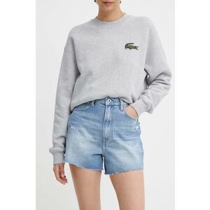 Pepe Jeans pantaloni scurti jeans femei, neted, high waist imagine