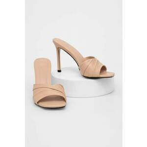 Answear Lab papuci femei, culoarea bej, cu toc cui imagine