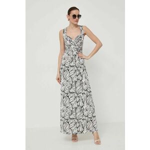 Morgan rochie culoarea alb, maxi, evazată imagine