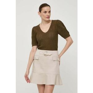 Morgan pulover de bumbac culoarea verde, light imagine