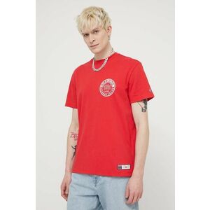 Tommy Jeans tricou din bumbac Archive Games bărbați, culoarea roșu, cu imprimeu, DM0DM19545 imagine