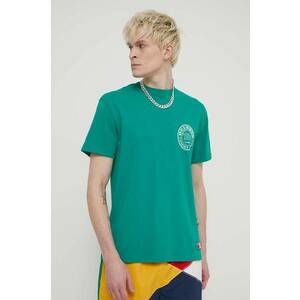 Tommy Jeans tricou din bumbac Archive Games bărbați, culoarea verde, cu imprimeu, DM0DM19545 imagine