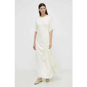 Herskind rochie Sabastian culoarea bej, maxi, oversize, 5148370 imagine