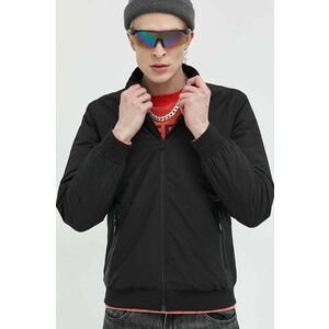 Superdry geaca bomber barbati, culoarea negru, de tranzitie imagine