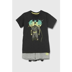 zippy set de pijama de bumbac pentru copii x Warner Bros culoarea gri, modelator imagine