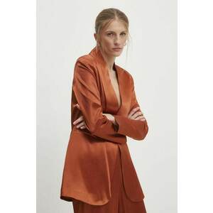 Answear Lab sacou culoarea bordo, un singur rand de nasturi, neted imagine