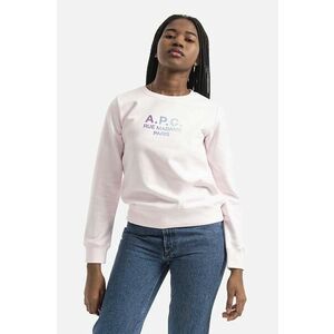 A.P.C. hanorac de bumbac Sweat Mathilda femei, culoarea roz, cu imprimeu COEBH.F27712-ROSE imagine