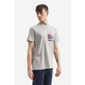 A.P.C. tricou din bumbac Elias culoarea gri, cu imprimeu COEEV.H26090-GREYHEATHE imagine