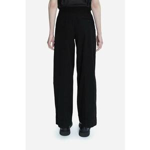 A.P.C. pantaloni de bumbac culoarea negru, drept, high waist COFAM.F08427-BLACK imagine