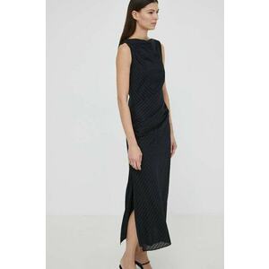 Samsoe Samsoe rochie din bumbac SAHIRA culoarea negru, maxi, dreaptă, F24100120 imagine