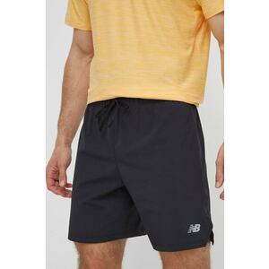 New Balance pantaloni scurți de antrenament culoarea negru, MS41283BK imagine