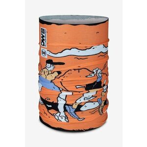 Buff fular împletit Coolnet UV culoarea portocaliu, cu model, 133703 imagine