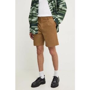 A.P.C. pantaloni scurti din bumbac short crew culoarea maro, COGXS-H10198 imagine