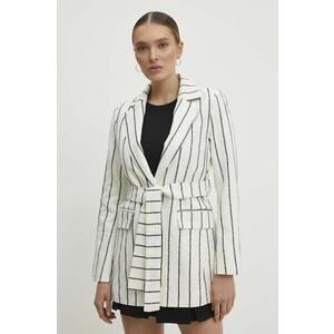 Answear Lab sacou de in culoarea alb, un singur rand de nasturi, modelator imagine