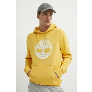 Timberland bluza barbati, culoarea galben, cu glugă, cu imprimeu, TB0A2BJHEG41 imagine