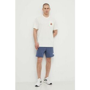 adidas Originals tricou din bumbac barbati, culoarea bej, cu imprimeu, IS0214 imagine