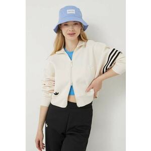 adidas Originals bluză Neuclassics Tracktop femei, culoarea alb, cu imprimeu IB7316-white imagine