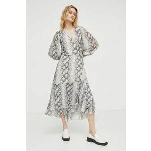 Bruuns Bazaar rochie culoarea maro, midi, evazată imagine