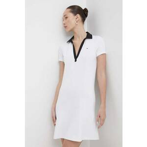 Tommy Jeans rochie culoarea alb, mini, mulată, DW0DW17937 imagine