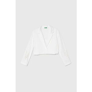 United Colors of Benetton sacou copii culoarea alb imagine