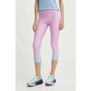Mizuno leggins de alergare Impulse Core culoarea roz, modelator, J2GBB207 imagine