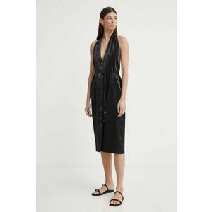 AERON rochie SERAPHINE culoarea negru, midi, dreaptă, AW24SSDR517491 imagine