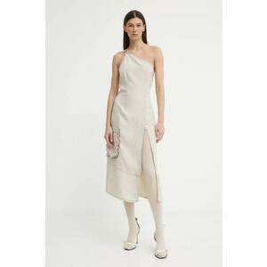 Résumé rochie din amestec de in AminaRS culoarea bej, midi, mulată, 20781130 imagine