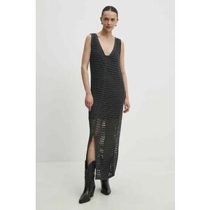 Answear Lab rochie culoarea gri, maxi, dreaptă imagine