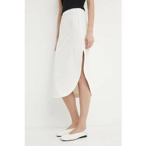 Drykorn fusta LEASA culoarea bej, midi, drept, 130014 66427 imagine