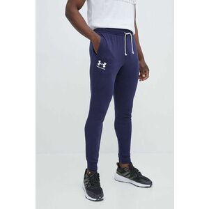 Under Armour pantaloni de trening culoarea albastru marin, cu imprimeu imagine