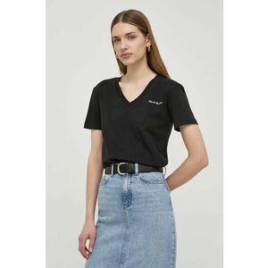 Karl Lagerfeld tricou din bumbac femei, culoarea negru imagine