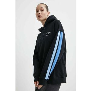 Roxy hanorac de bumbac Essential Energy femei, culoarea negru, cu glugă, cu imprimeu, ERJFT04793 imagine