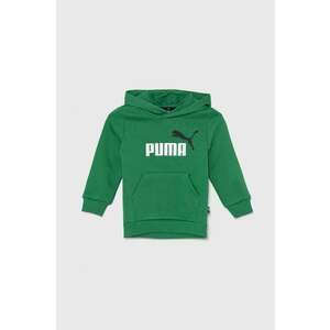 Puma bluza copii culoarea verde, cu glugă, cu imprimeu imagine